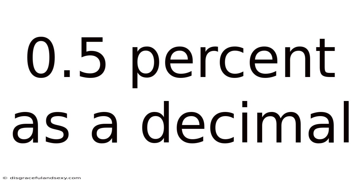 0.5 Percent As A Decimal