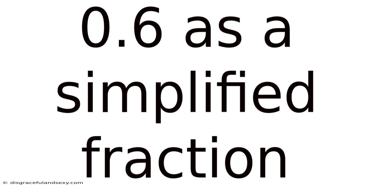 0.6 As A Simplified Fraction