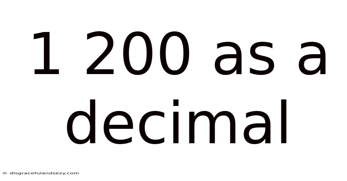 1 200 As A Decimal