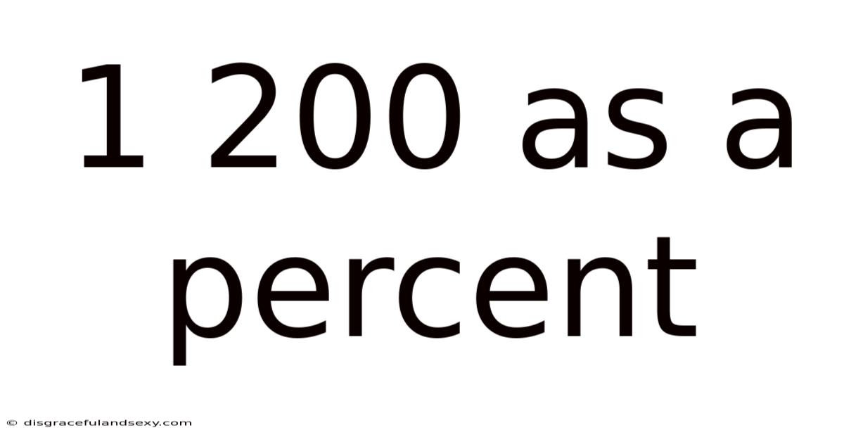 1 200 As A Percent