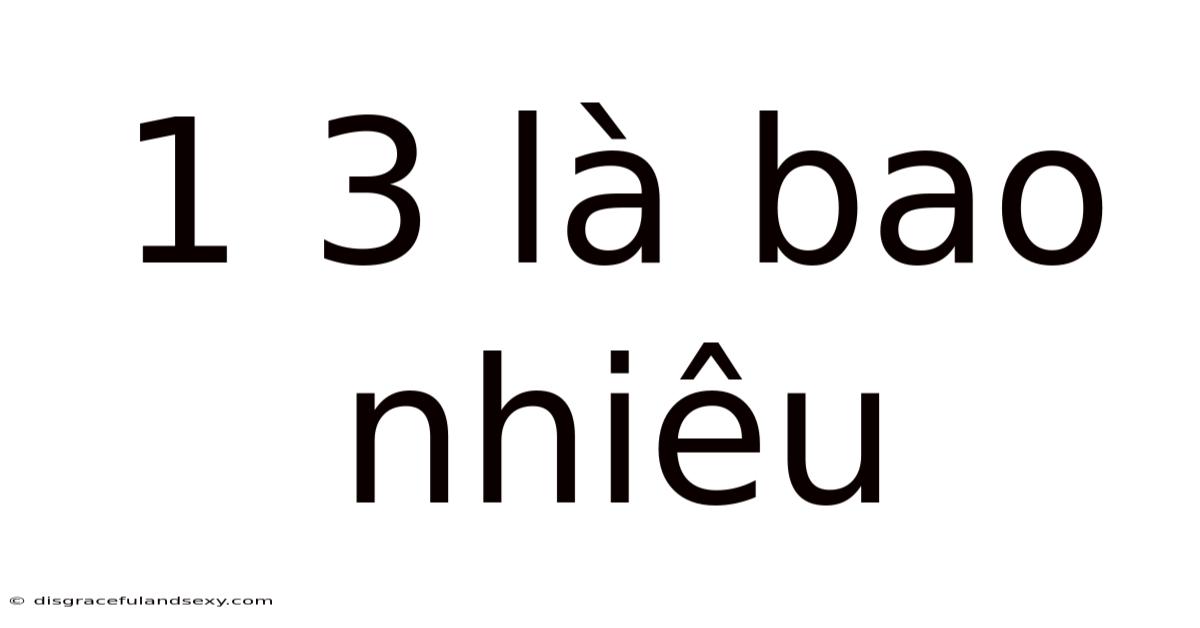 1 3 Là Bao Nhiêu