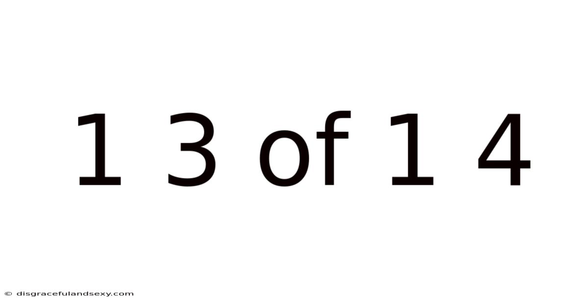 1 3 Of 1 4