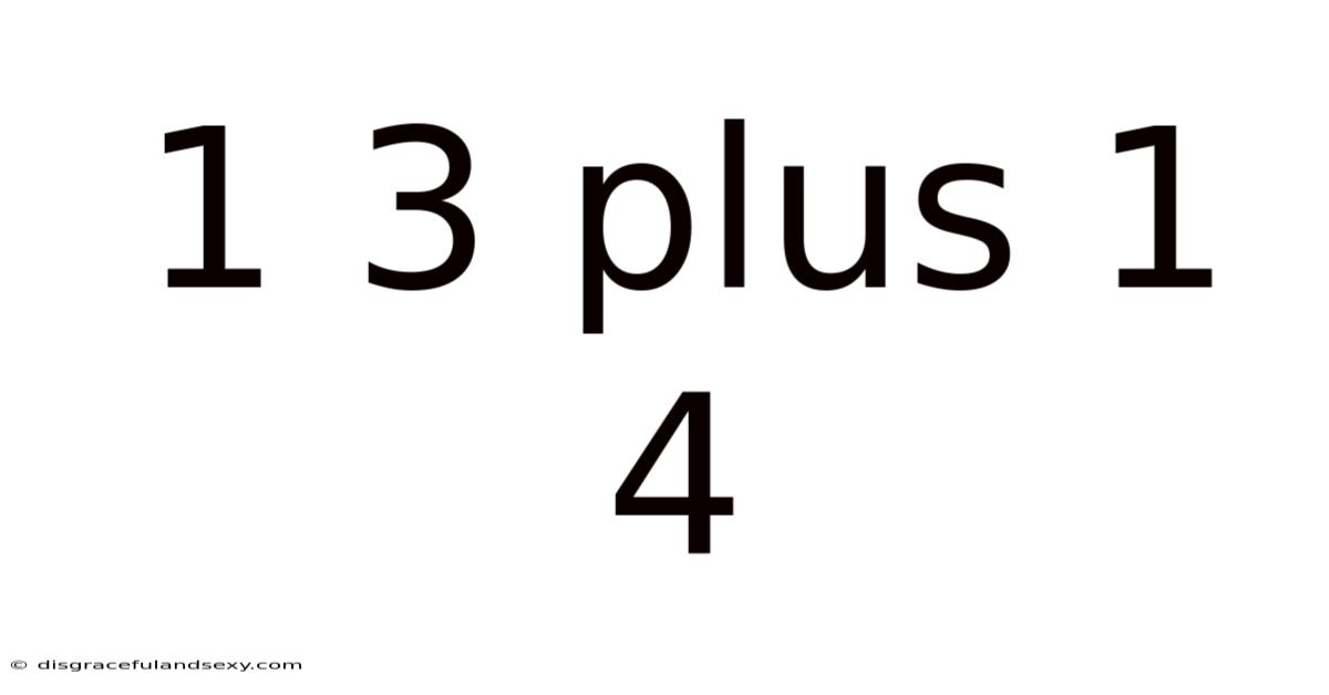 1 3 Plus 1 4