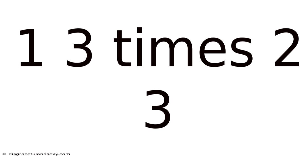 1 3 Times 2 3