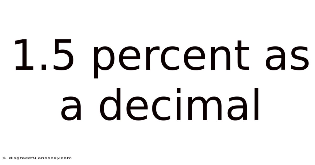 1.5 Percent As A Decimal