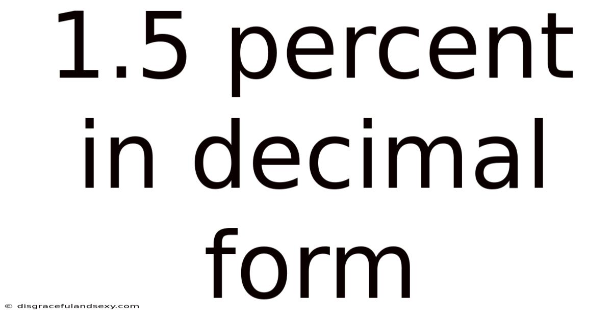 1.5 Percent In Decimal Form