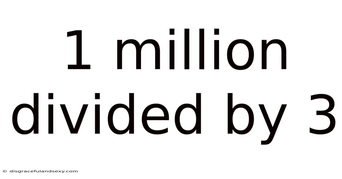1 Million Divided By 3