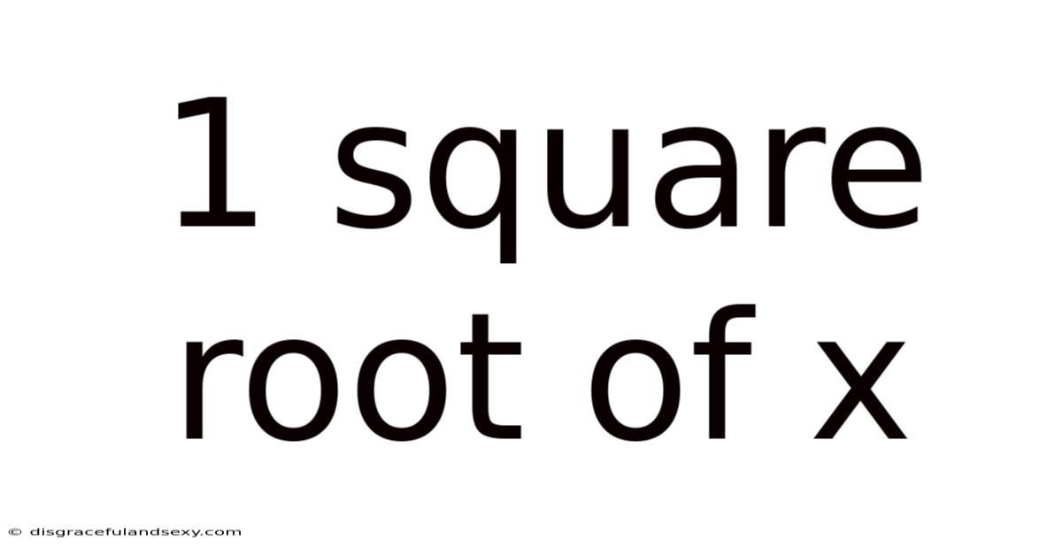 1 Square Root Of X