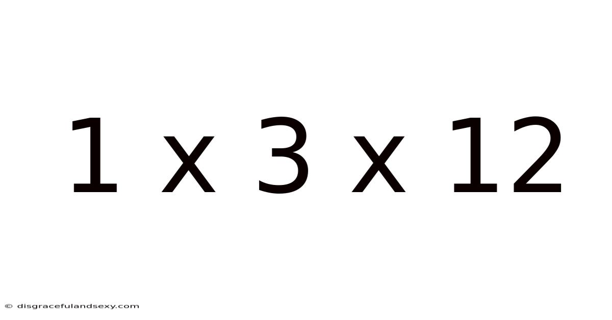 1 X 3 X 12