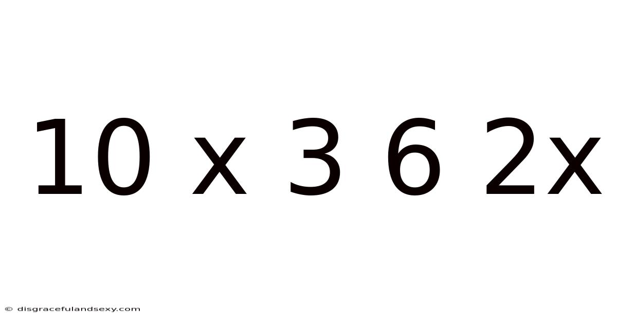 10 X 3 6 2x