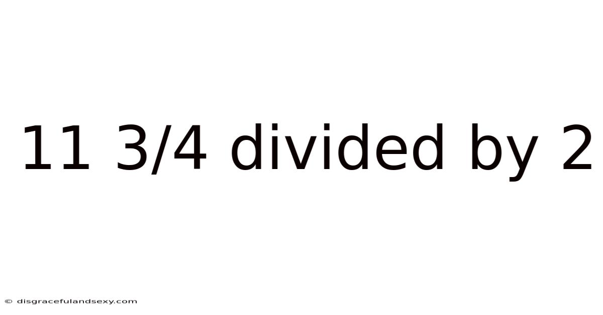 11 3/4 Divided By 2