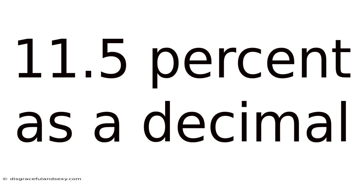 11.5 Percent As A Decimal