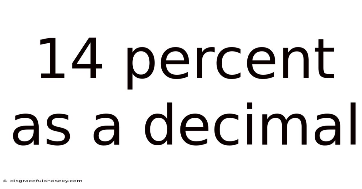 14 Percent As A Decimal