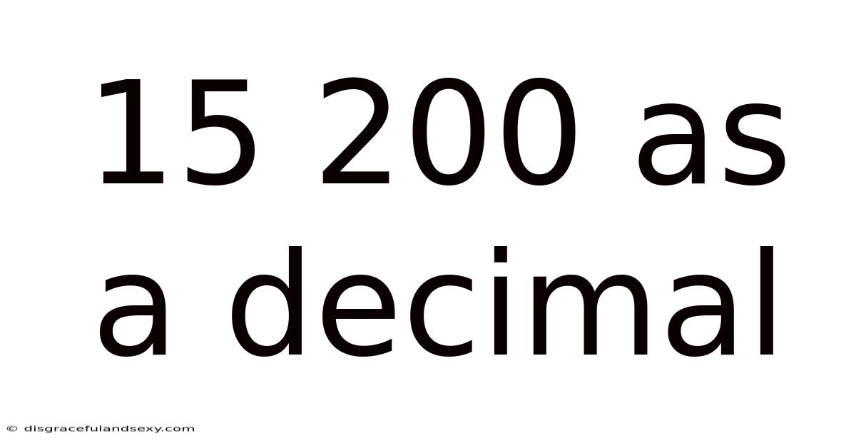 15 200 As A Decimal