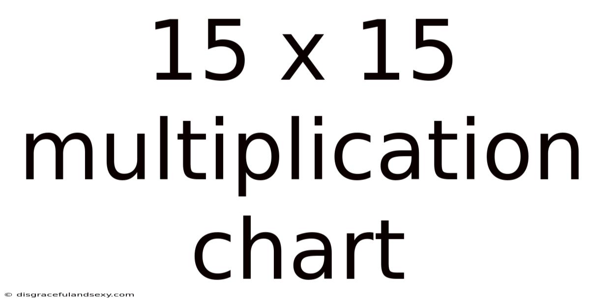 15 X 15 Multiplication Chart