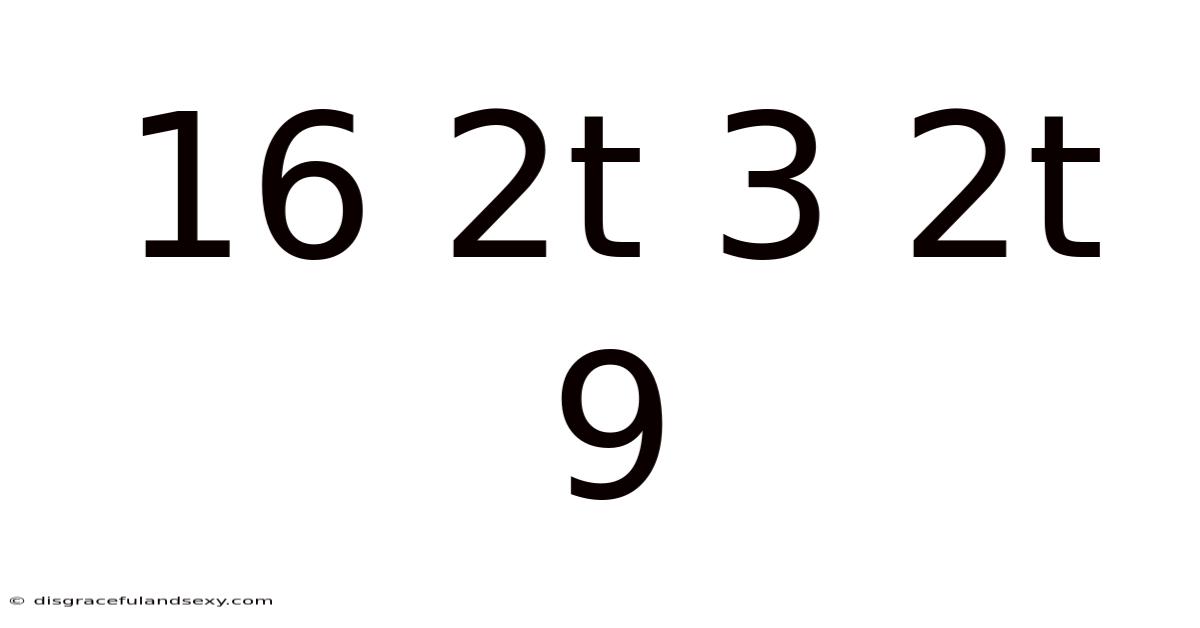 16 2t 3 2t 9