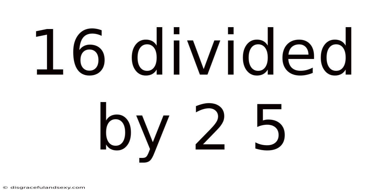 16 Divided By 2 5