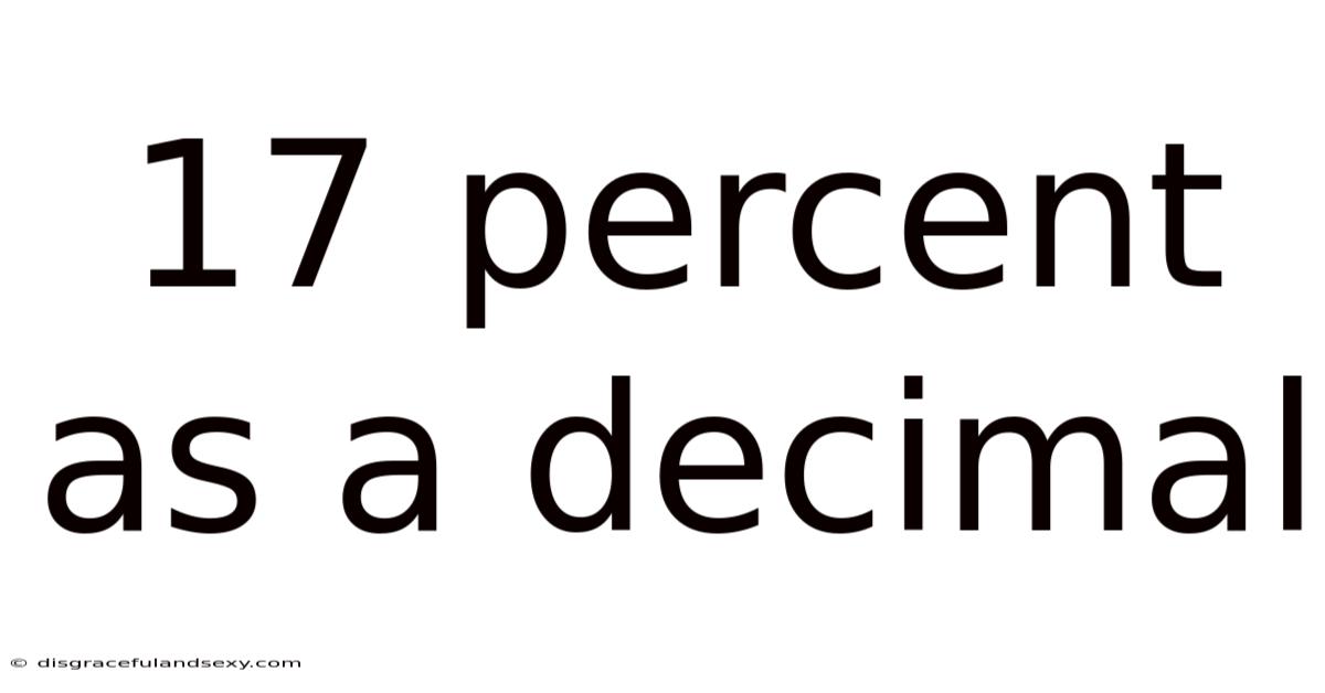 17 Percent As A Decimal