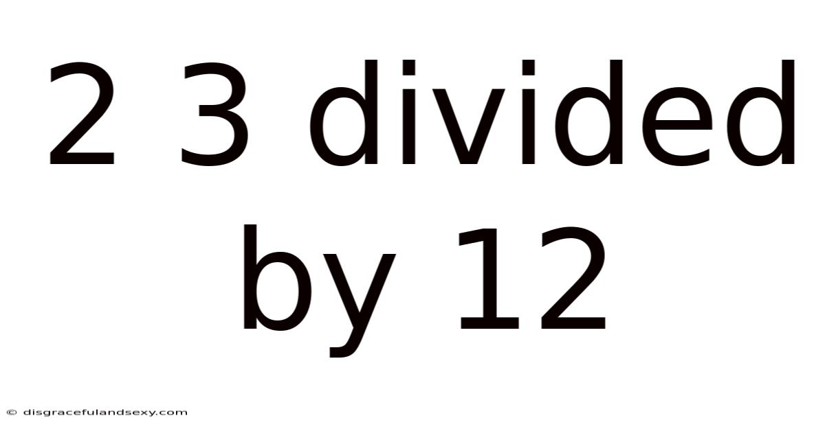 2 3 Divided By 12