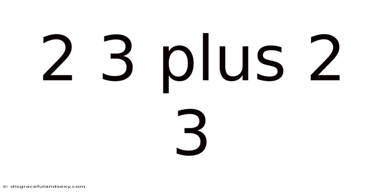 2 3 Plus 2 3