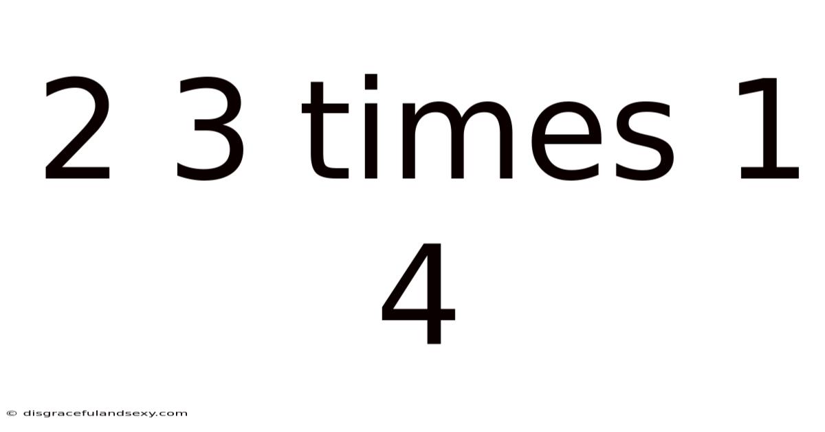 2 3 Times 1 4