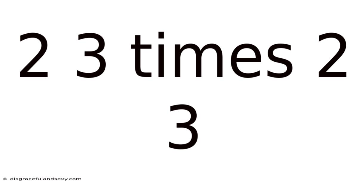 2 3 Times 2 3