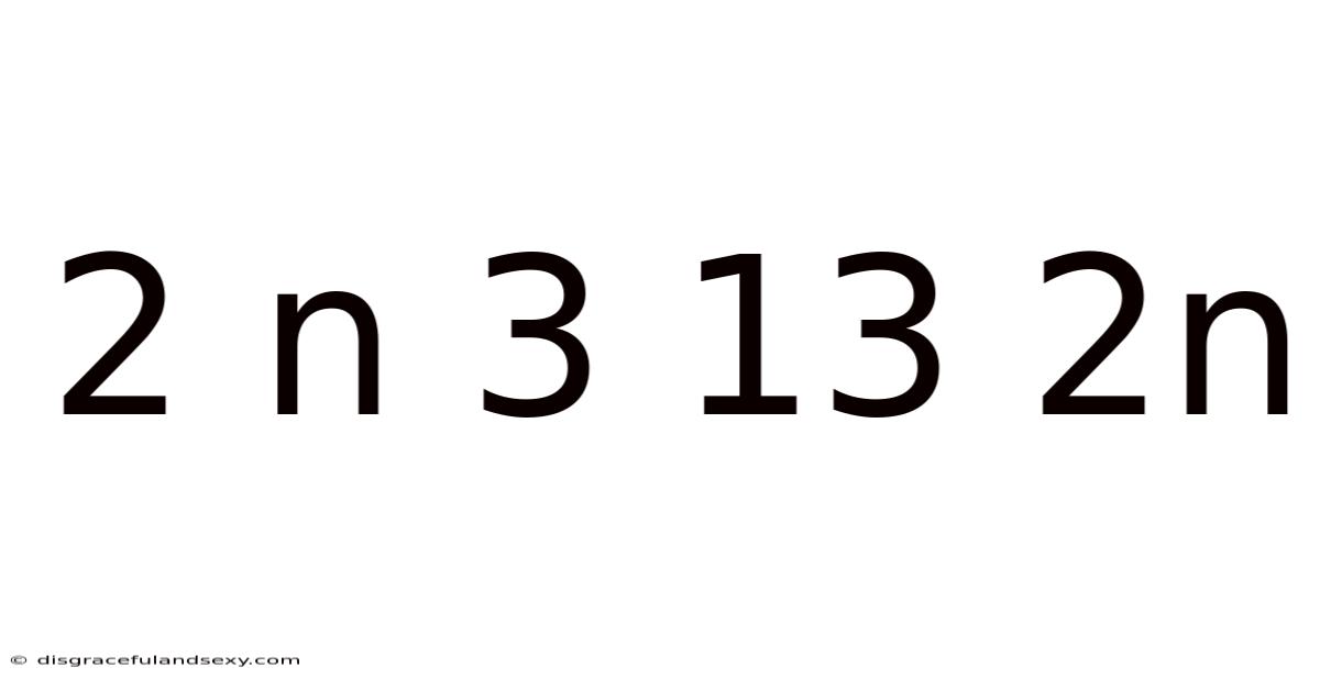 2 N 3 13 2n