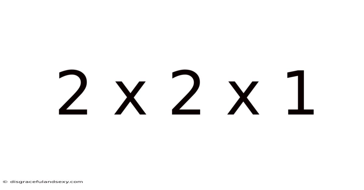 2 X 2 X 1