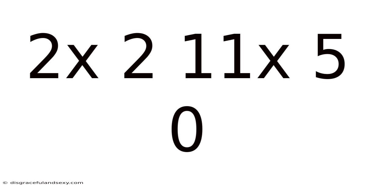 2x 2 11x 5 0