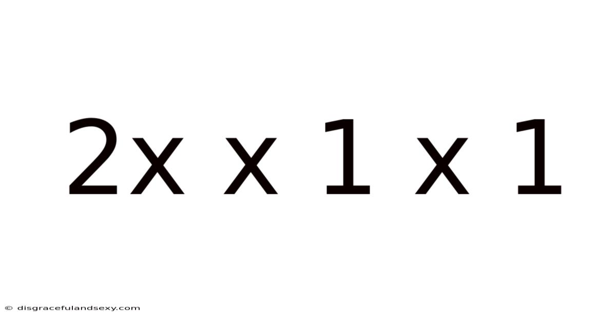 2x X 1 X 1