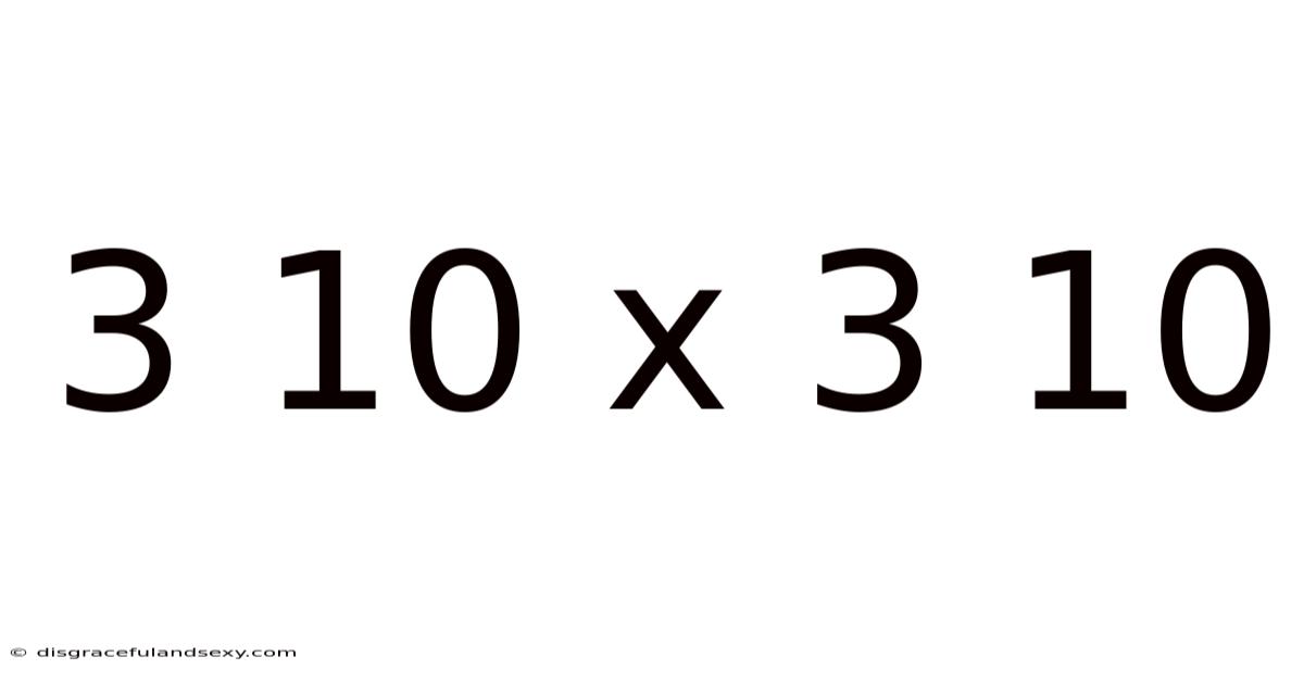 3 10 X 3 10