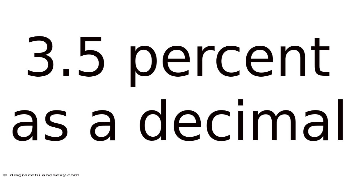 3.5 Percent As A Decimal