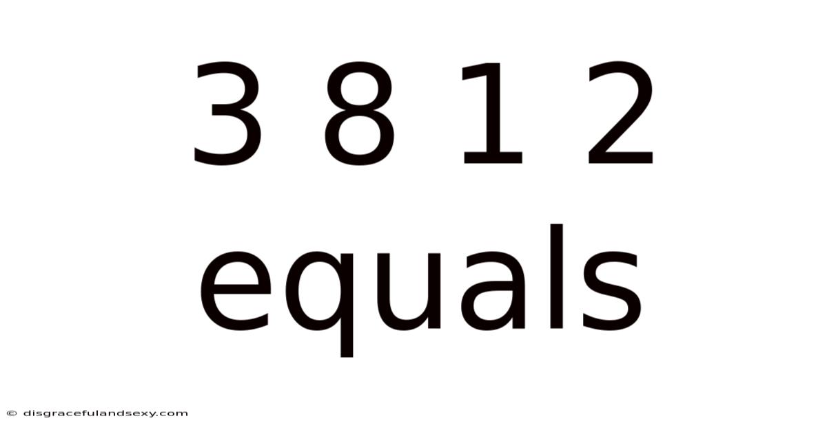 3 8 1 2 Equals