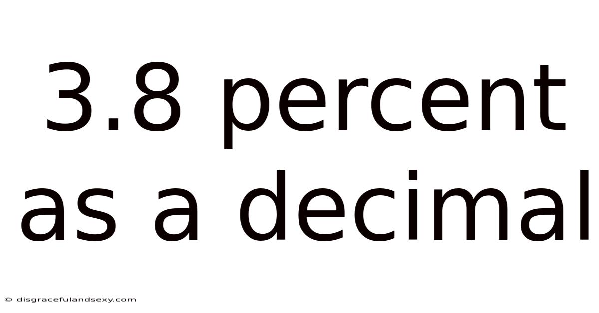 3.8 Percent As A Decimal