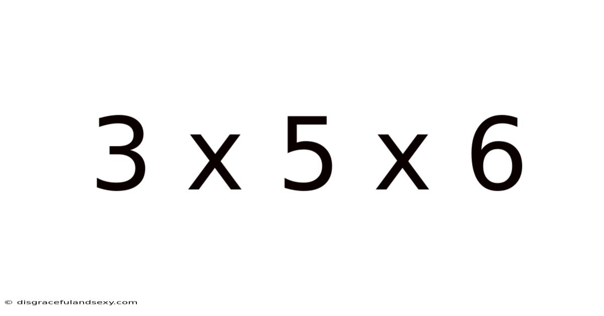 3 X 5 X 6