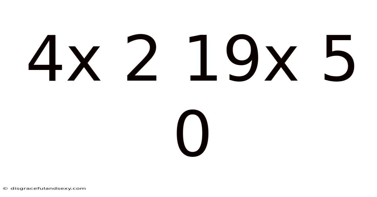 4x 2 19x 5 0