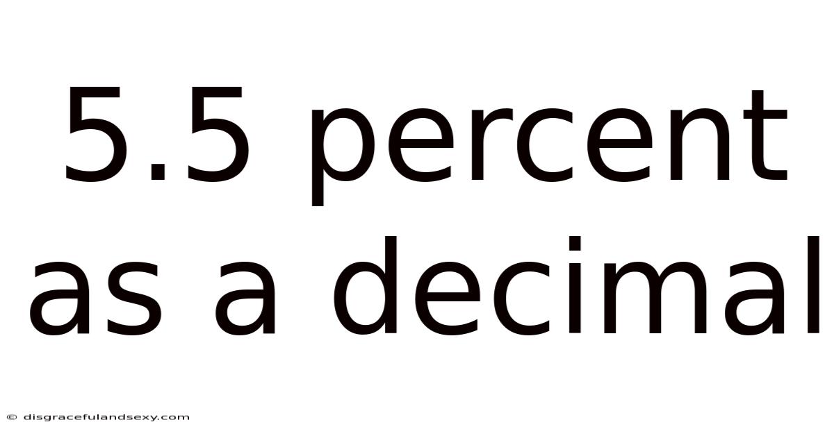 5.5 Percent As A Decimal