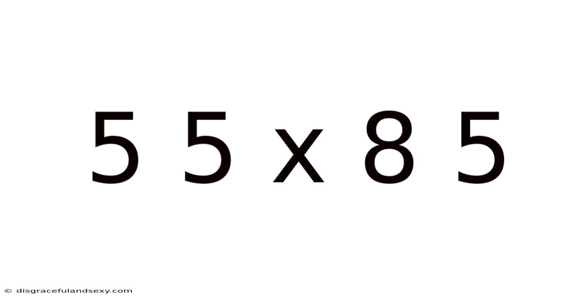 5 5 X 8 5