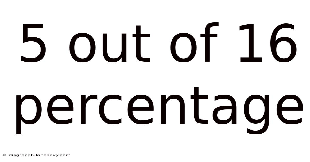 5 Out Of 16 Percentage