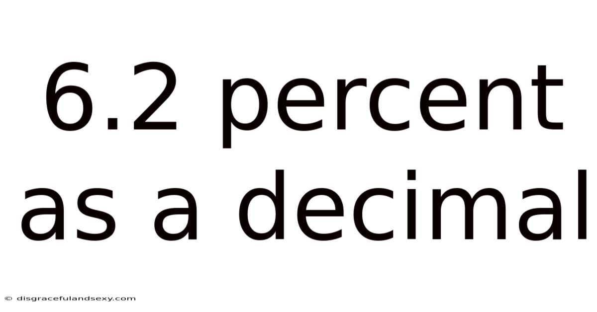 6.2 Percent As A Decimal