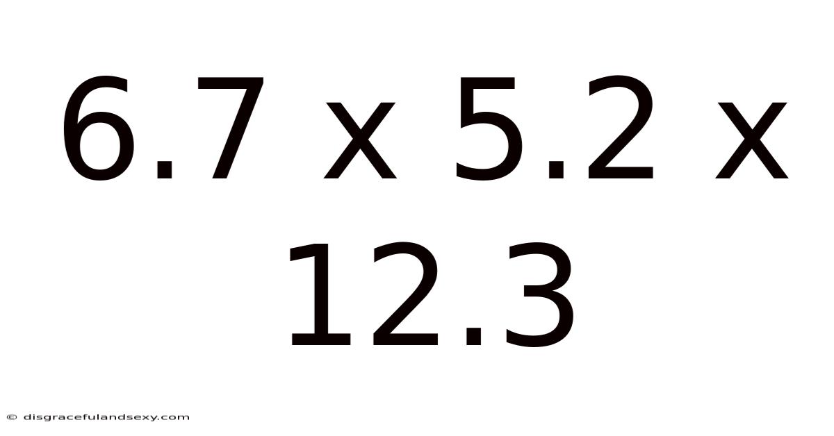 6.7 X 5.2 X 12.3