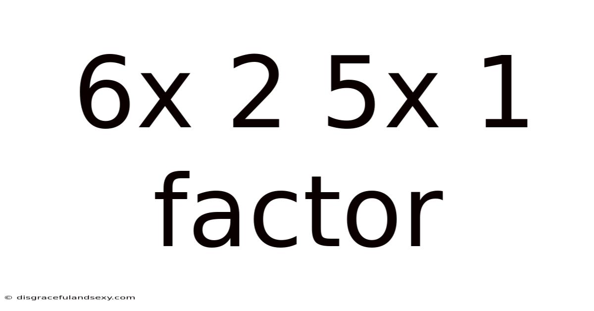 6x 2 5x 1 Factor