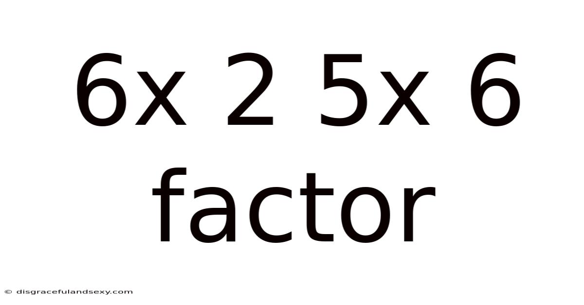 6x 2 5x 6 Factor
