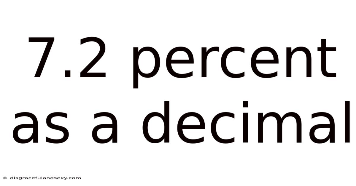 7.2 Percent As A Decimal