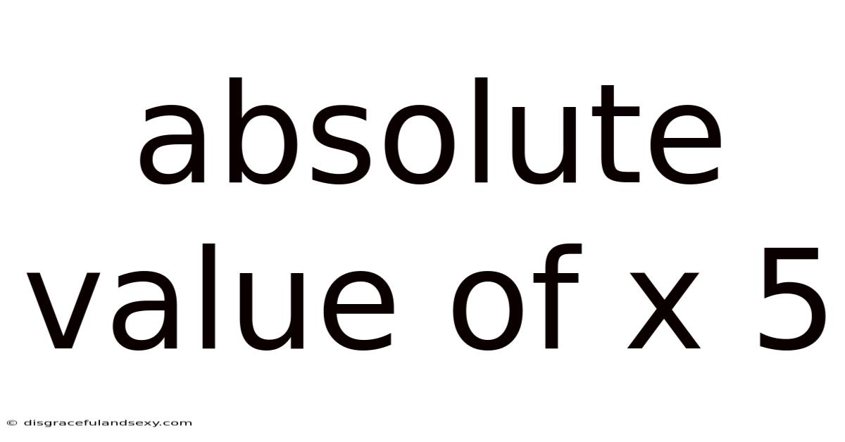 Absolute Value Of X 5