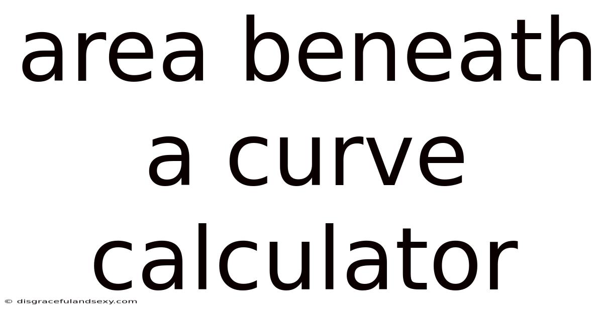 Area Beneath A Curve Calculator
