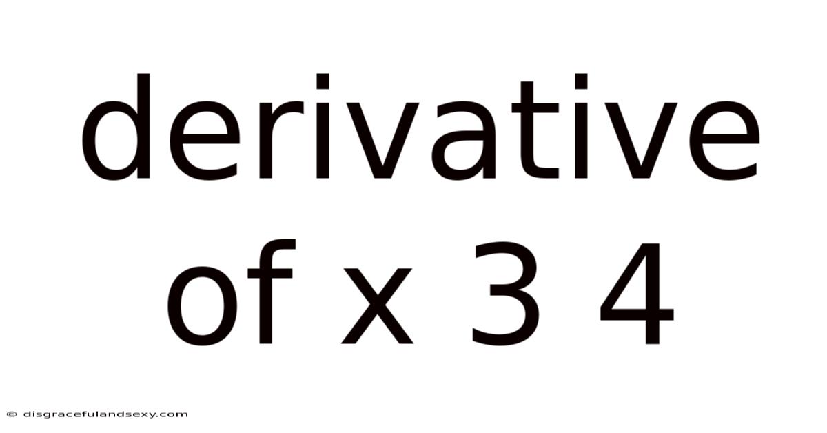Derivative Of X 3 4