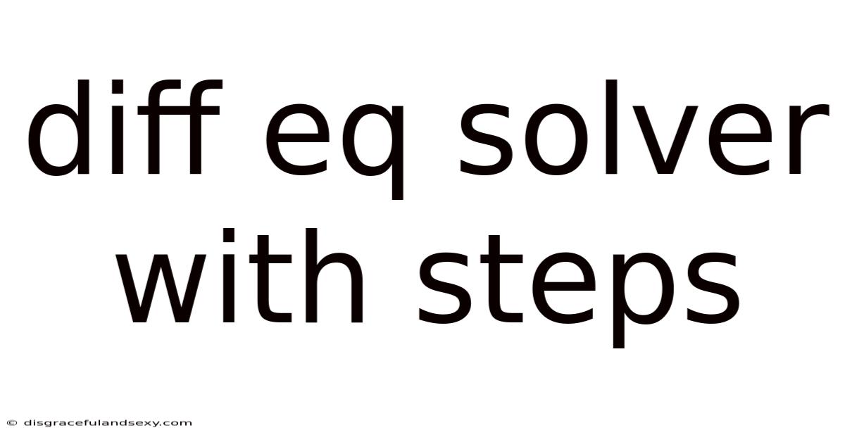 Diff Eq Solver With Steps