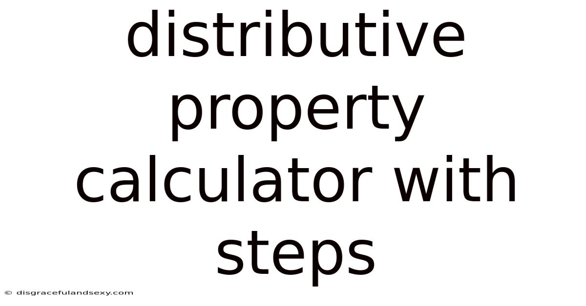 Distributive Property Calculator With Steps