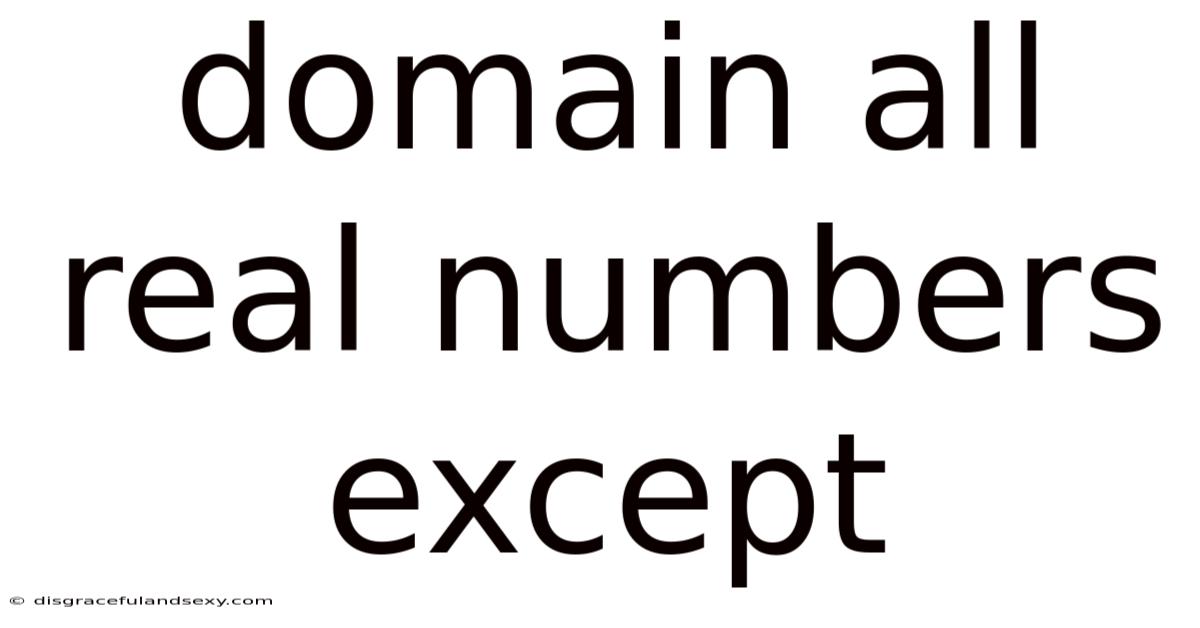 Domain All Real Numbers Except